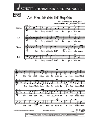 Ach Herr, lass dein' lieb' Engelein — Johann Sebastian Bach