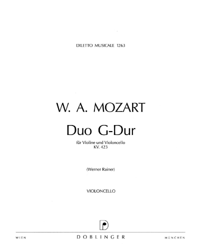 Duo in G major, K. 423 — Wolfgang Amadeus Mozart