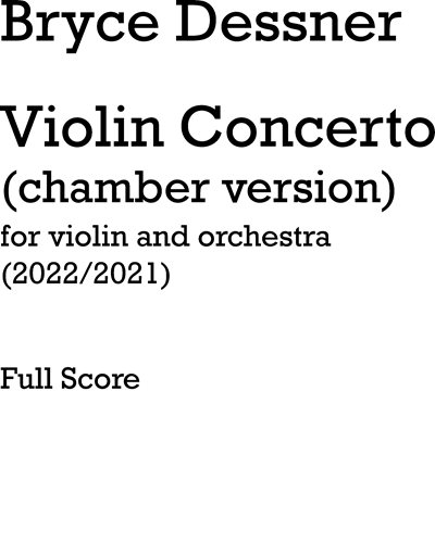 Violin Concerto [Chamber Version] — 布莱斯·戴斯纳