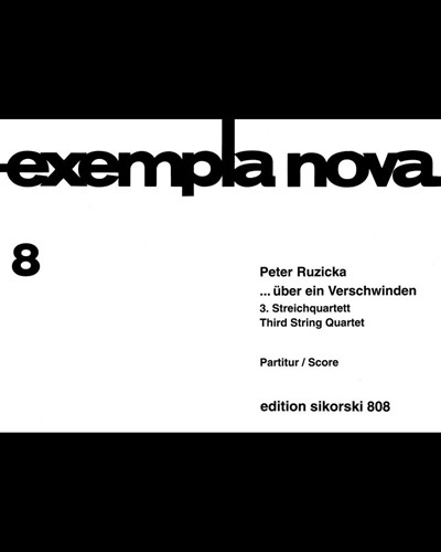 ... über ein Verschwinden — Peter Ruzicka