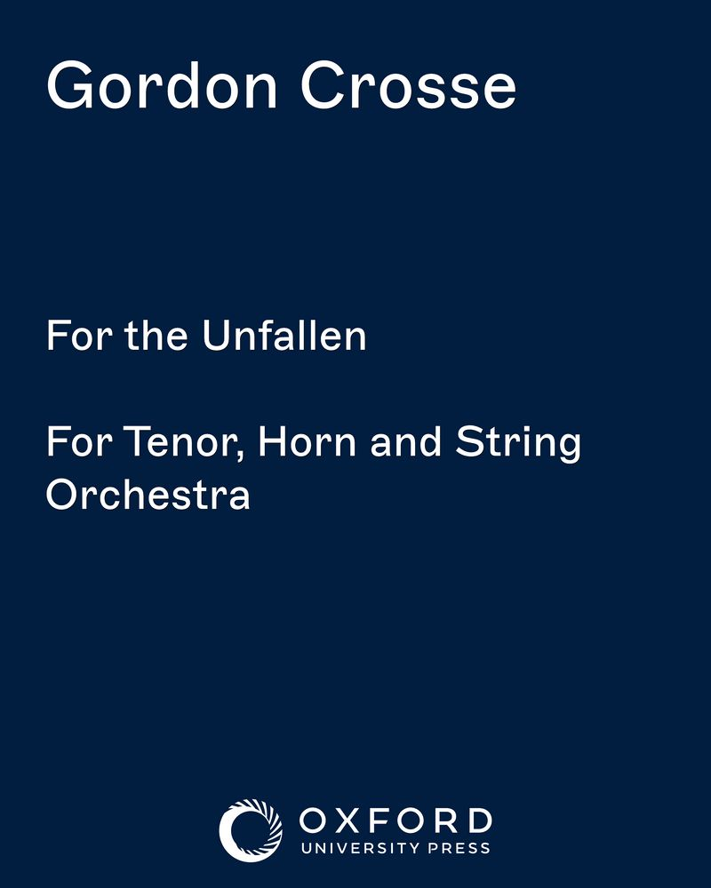 For the Unfallen, op. 9 — Gordon Crosse