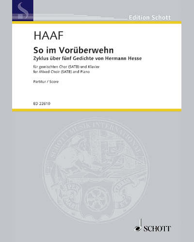 So im Vorüberwehn — Albrecht Haaf