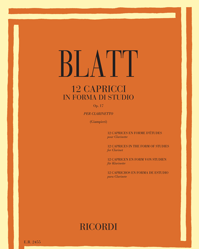 Twelve Capricci in the Form of Studies, op. 17 — Francesco Taddeo Blatt