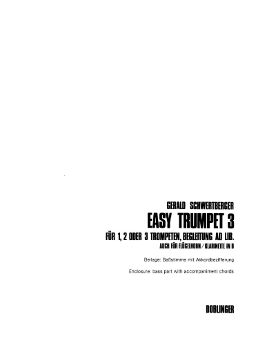 Easy Trumpet, Vol. 3 — Gerald Schwertberger