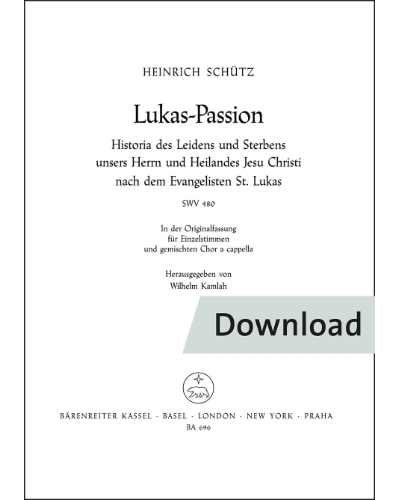 Lukas-Passion SWV 480 — Heinrich Schütz