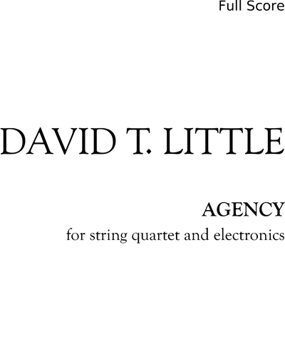 Agency — David T. Little