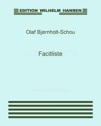 Facitliste — Olaf Bjørnholt-Schou