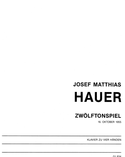 Zwölftonspiel (16.10.1955) — 约瑟夫·马蒂亚斯·豪尔