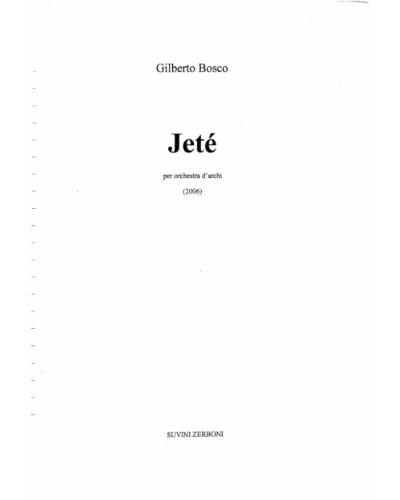 Jeté — Gilberto Bosco
