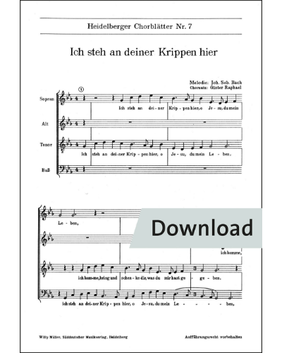 Heidelberger Chorblätter, Nr. 7 — 巴赫