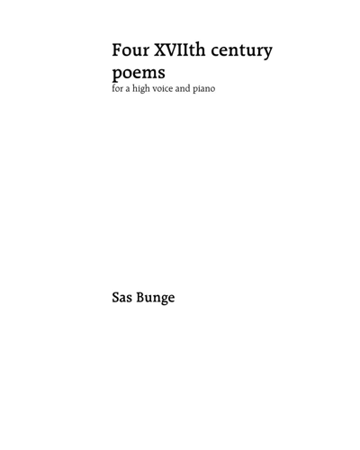 Four XVIIth century poems — Sas Bunge