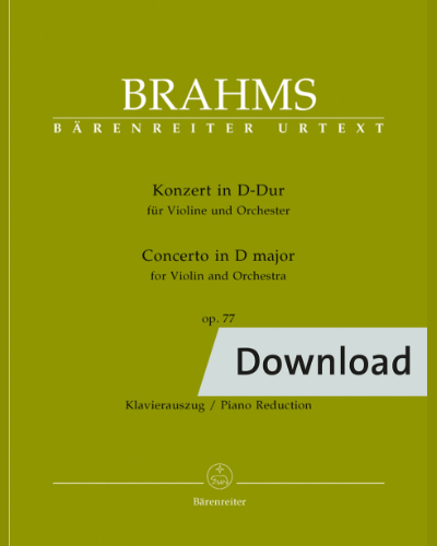 Concerto for Violin and Orchestra in D major, op. 77 — 勃拉姆斯