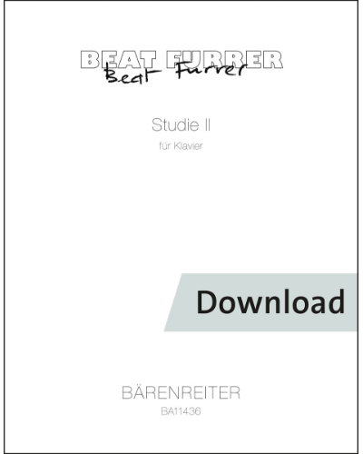 Studie II for piano — Beat Furrer