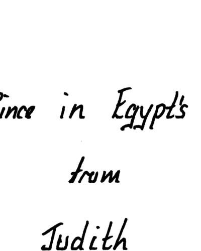 Long Since in Egypt's Plentious Land — 休伯特·帕里