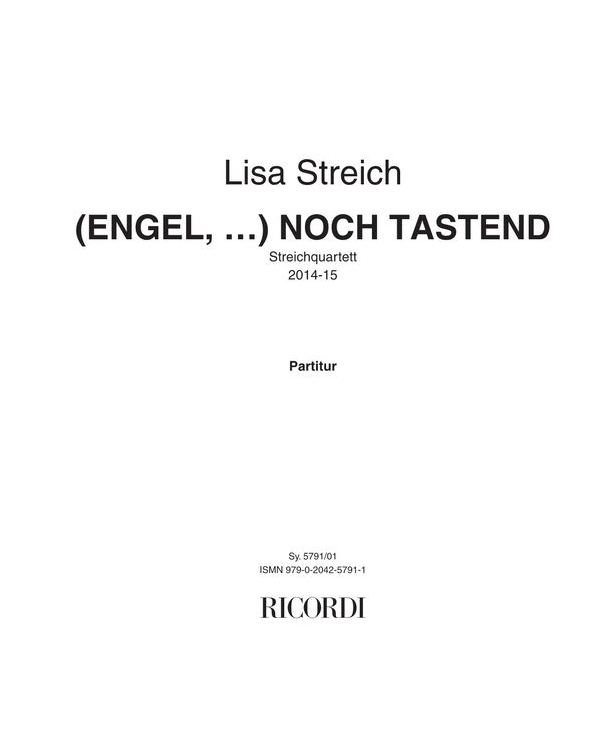 Noch Tastend — Lisa Streich