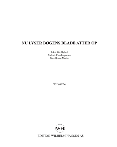 Nu lyser bøgens blade atter op — Bjarne Martin