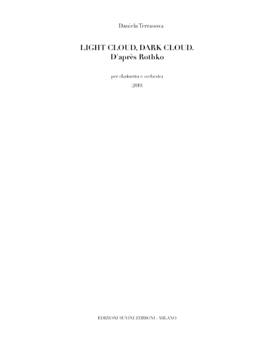 Light Cloud, Dark Cloud — Daniela Terranova