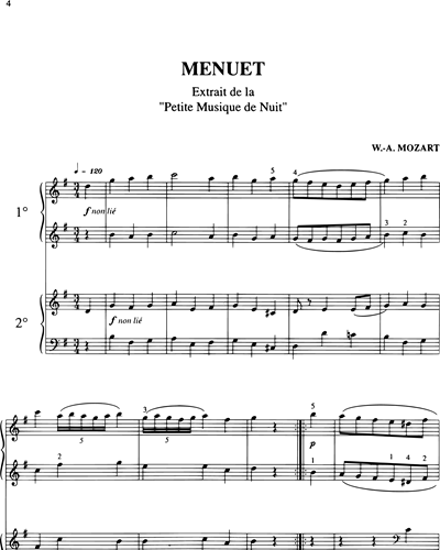 Menuet (from 'Eine kleine Nachtmusik') — 莫扎特