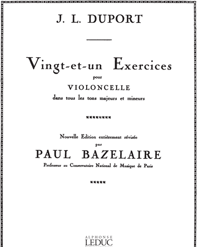 Twenty-one Exercises in All Major and Minor Keys — Jean-Louis Duport
