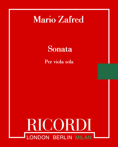 Sonata for Viola Solo — Mario Zafred