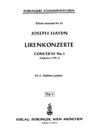 Concerto No. 3 in G major, 'Lirenkonzerte' — 海顿