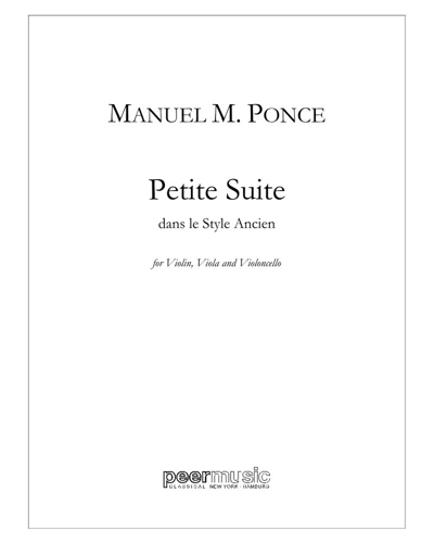 Petite Suite Dans Le Style Ancien — 庞塞