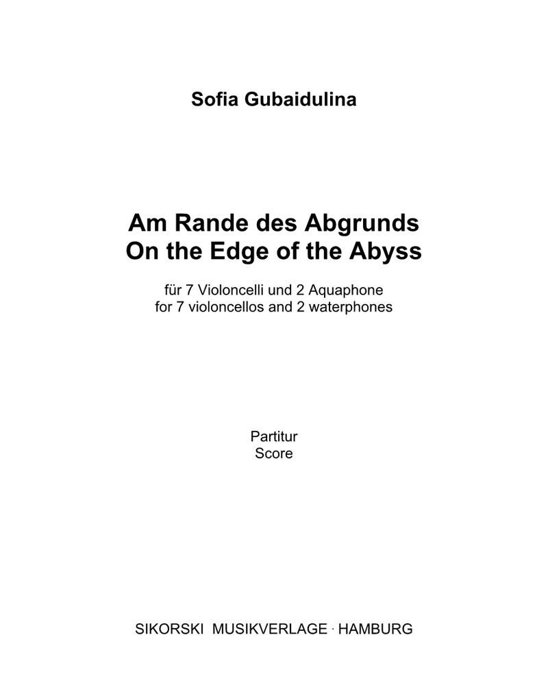On The Edge of Abyss — Sofia Gubaidulina