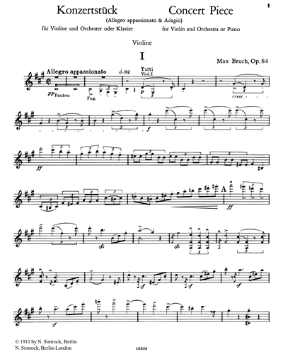 Concert Piece, op. 84 — 布鲁赫