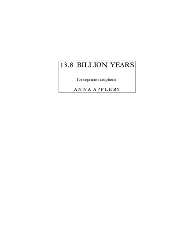 13.8 Billion Years — Anna Appleby