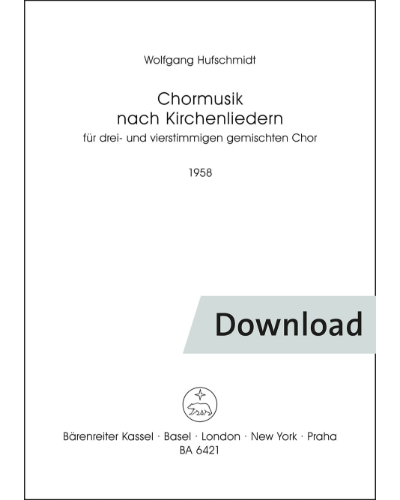 Chormusik nach Kirchenliedern für drei- und vierstimmigen gemischten Chor — Wolfgang Hufschmidt