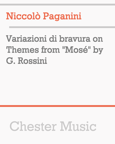 Variazioni di bravura on Themes from 'Mosé' (After G. Rossini) — 帕格尼尼