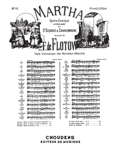 Air des larmes (No. 12 from 'Martha') — Friedrich von Flotow