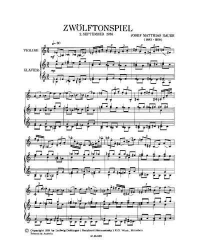 Zwölftonspiel (2.9.1956) — 约瑟夫·马蒂亚斯·豪尔