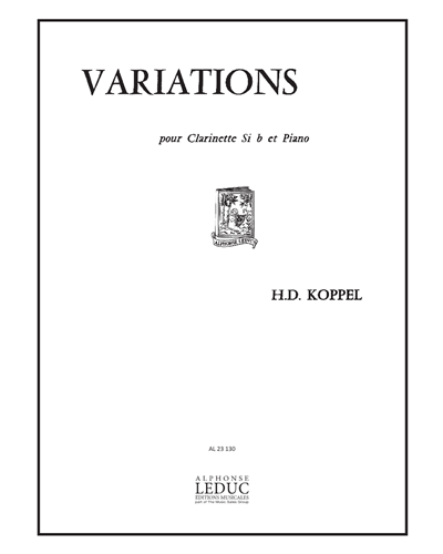 Variations for Clarinet and Piano, op. 72 — Herman David Koppel
