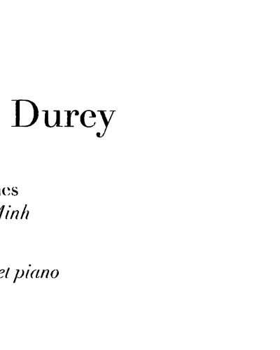 Deux Poèmes D'Ho-Chi-Minh — Louis Durey