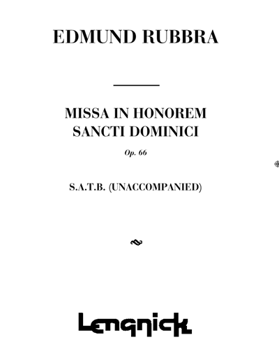 Missa in Honorem Sancti Dominici, op. 66 — 埃德蒙·鲁布拉