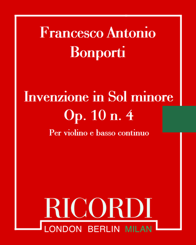 Invenzione in Sol minore Op. 10 n. 4 — Francesco Antonio Bonporti