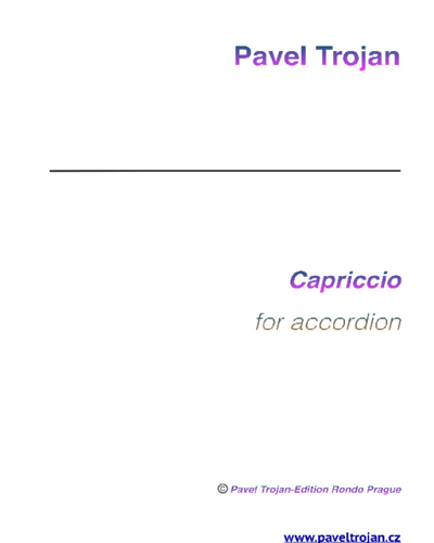 Capriccio, op. 21 — Pavel Trojan