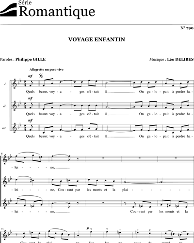 Voyage enfantin — 德里布