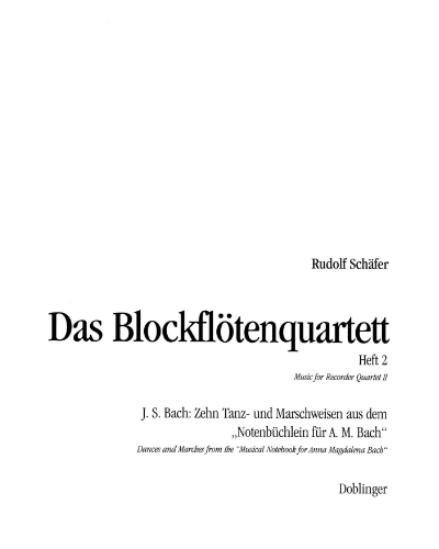 Das Blockflötenquartett, Book 2 — Rudolf Schäfer
