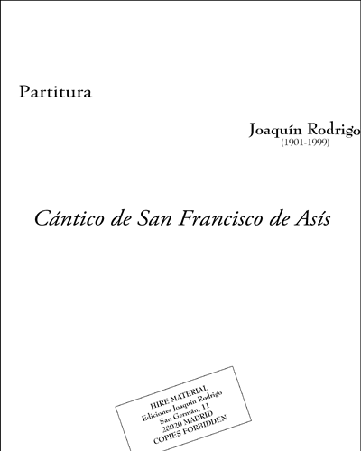 Cántico de San Francisco de Asís — 罗德里戈