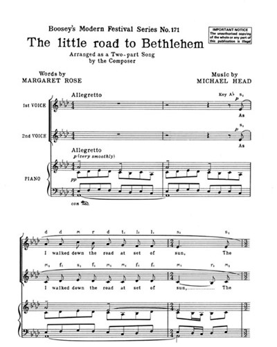 The Little Road to Bethlehem — Michael Head