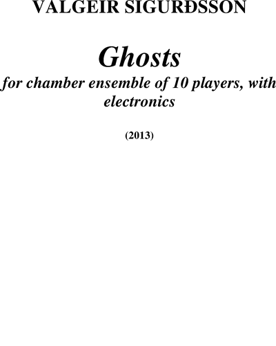 Ghosts — Valgeir Sigurðsson