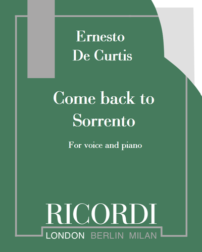 Come back to Sorrento — Ernesto De Curtis