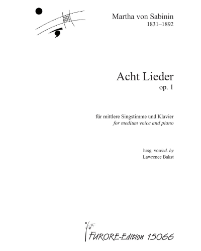 Eight Songs, op. 1 — Martha von Sabinin