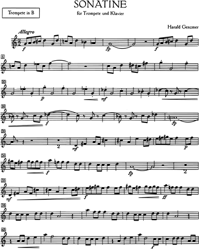 Sonatina for Trumpet and Piano — Harald Genzmer