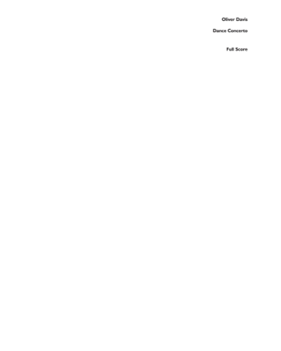 Dance Concerto — Oliver Davis