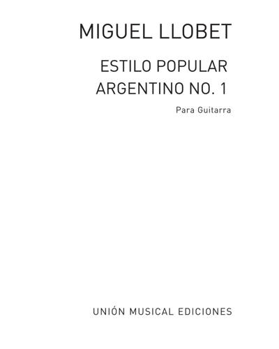 Estilo popular argentino No. 1 — 柳贝特