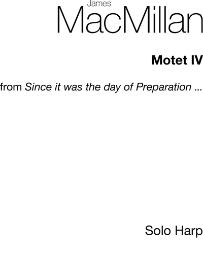Motet IV — 詹姆斯·麦克米伦