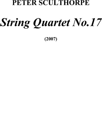String Quartet No. 17, op. 362 — Peter Sculthorpe
